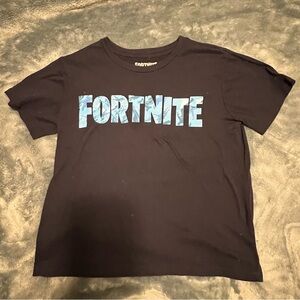 Kids Fortnight T-Shirt | Black T w/Bold Blue Logo | Size 10/12